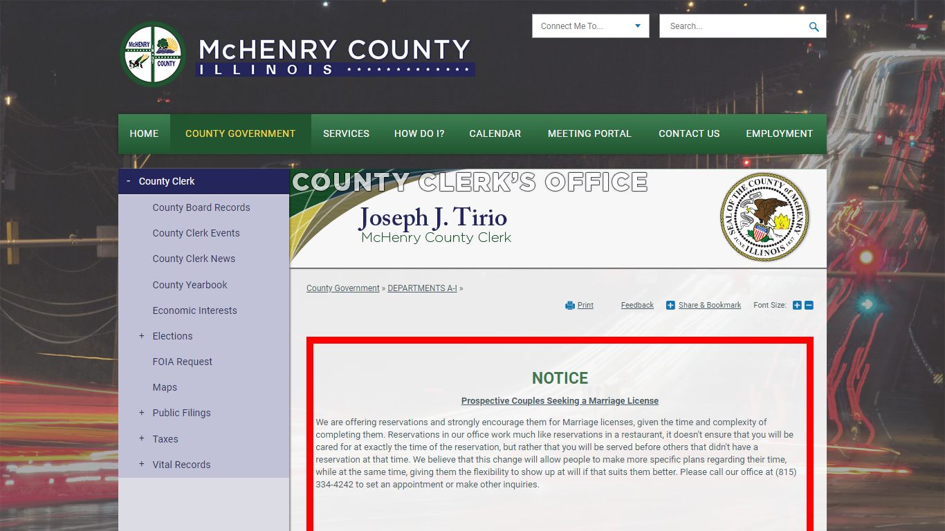 County Clerk | McHenry County, IL